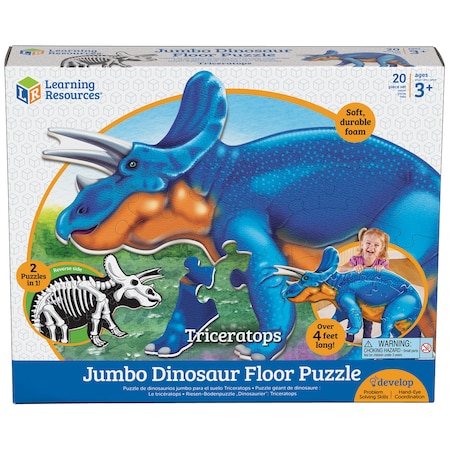 Learning Resources Jumbo Dinosaur Floor Puzzle Triceratops 2857